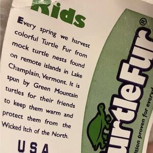Turtle Fur Kids Mittens - Green USA made in lake Champlain Vermont